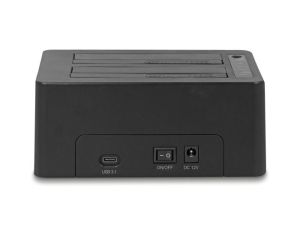 Stație de andocare externă Delock, Pentru 2 x SATA HDD / SSD, USB-C