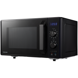 3-in-1 Microwave Oven with Grill and Combination Hob, 23 Liters, Rotating Plate with Storage, Timer, Built-in LED Lights, 900 W, Grill 1050 W, Pizza Programme, Black