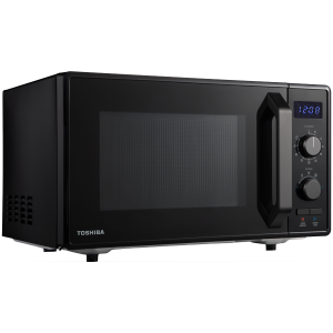 3-in-1 Microwave Oven with Grill and Combination Hob, 23 Liters, Rotating Plate with Storage, Timer, Built-in LED Lights, 900 W, Grill 1050 W, Pizza Programme, Black