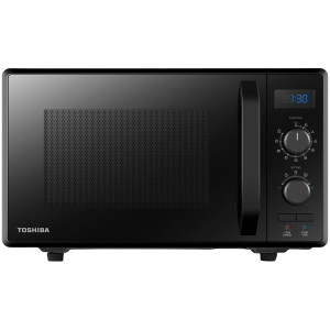 3-in-1 Microwave Oven with Grill and Combination Hob, 23 Liters, Rotating Plate with Storage, Timer, Built-in LED Lights, 900 W, Grill 1050 W, Pizza Programme, Black