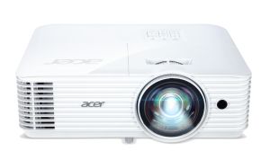 ACER S1386WHn short throw DLP projector WXGA 1280x800 3600ANSI 2880 Eco 20000:1 32dB 24dB Eco HDMI MHL D-Sub RJ45 Composite Audio