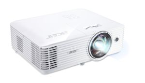 ACER S1386WHn short throw DLP projector WXGA 1280x800 3600ANSI 2880 Eco 20000:1 32dB 24dB Eco HDMI MHL D-Sub RJ45 Composite Audio