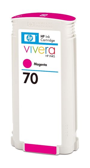 HP 70 original Ink cartridge C9453A magenta standard capacity 130ml 1-pack with Vivera Ink cartridge