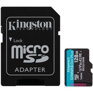 KINGSTON 128GB microSDXC Canvas Go Plus 170R A2 U3 V30 Card + ADP