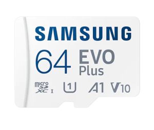 Памет Samsung 64GB micro SD Card EVO Plus with Adapter, Class10, Transfer Speed up to 130MB/s