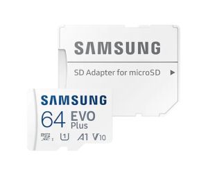 Памет Samsung 64GB micro SD Card EVO Plus with Adapter, Class10, Transfer Speed up to 130MB/s