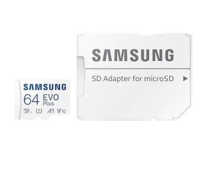 Памет Samsung 64GB micro SD Card EVO Plus with Adapter, Class10, Transfer Speed up to 130MB/s