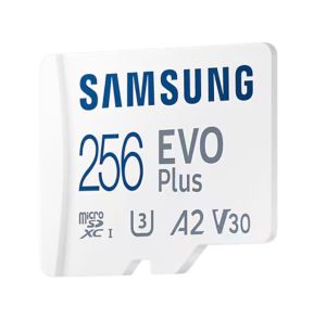 Memory Samsung 256GB micro SD Card EVO Plus with Adapter, UHS-I interface, Read Speed up to 160MB/s