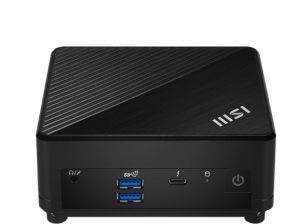 Настолен компютър MSI CUBI 5 12M-005EU, i3-1215U (6C/8T, up to 4.40 GHz, 10 MB), 8GB DDR4 (3200MHz up to 64GB), 256GB SSD M.2 NVMe PCIe Gen4 x4, WiFi 6, BT, 2x RJ45, 4x USB 3.2 Gen 2 Type A, Thunderbolt 4, Black, 0.66 Liter, 0.55 kg, 2YR, VESA 100 and 75,