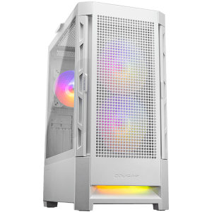 COUGAR | Duoface RGB White | PC Case | Mid Tower / Airflow Front Panel / 2 x 140mm & 1x 120mm ARGB Fans incl. / TG Left Panel