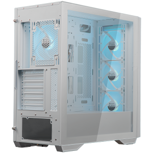 COUGAR | Uniface RGB White | PC Case | Mid Tower / Mesh Front Panel / 4 x 120mm ARGB Fans / TG Left Panel / White