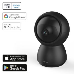 HAMA WiFi камера 1080p, за закрити помещения, въртяща се, сензор за движение, черна