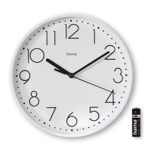 Hama "Salina" Wall Clock, &Oslash; 22 cm, No Ticking, white