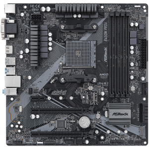 ASROCK Main Board Desktop B450M PRO4 (AM4, 4xDDR4, 1x PCIe 3.0 x16, 1x PCIe 2.0 x16, 1x PCIe 2.0 x1, 4x SATA III, RAID 0,1,10, 1x Ultra M.2 PCIe Gen3 x4, 1x M.2 SATA3, 1x COM Port header, 8x USB 3.0, GLAN, VGA, HDMI, DVI) mATX, Retail