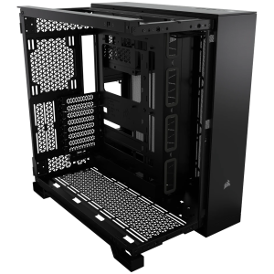 Turn mediu din sticlă temperată Corsair 6500X, negru, EAN: 0840006664697