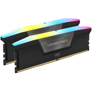 Corsair DDR5, 5600MT/s 32GB 2x16GB DIMM, Unbuffered, 40-40-40-77, XMP 3.0, VENGEANCE RGB DDR5 Black Heatspreader, RGB LED, 1.25V, EAN:0840006600213