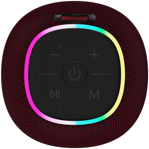 CANYON BSP-8, Bluetooth Speaker, BT V5.2, BLUETRUM AB5362B, TF card support, Type-C USB port, 1800mAh polymer battery, Max Power 10W, Red, cable length 0.50m, 110*110*135mm, 0.57kg