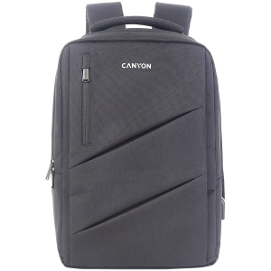 CANYON BPE-5, Laptop backpack for 15.6 inchProduct spec/size(mm): 400MM x300MM x 120MM(+60MM)Grey, Canyon LogoEXTERIOR materials:100% PolyesterInner materials:100% Polyestermax weigh