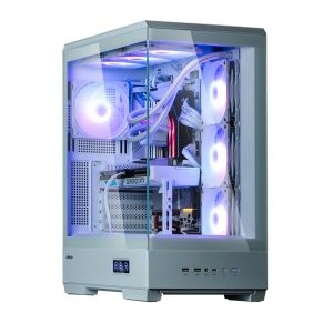 Zalman Case ATX - P50 DS White - Digital Display, Addressable RGB