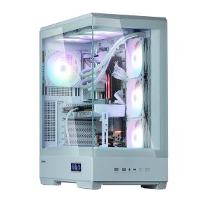 Zalman Case ATX - P50 DS White - Digital Display, Addressable RGB