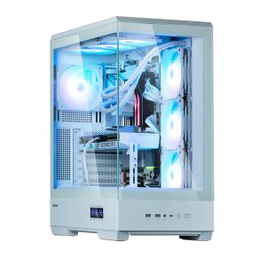 Zalman Case ATX - P50 DS White - Digital Display, Addressable RGB