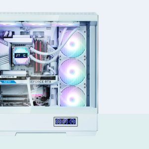 Zalman Case ATX - P50 DS White - Digital Display, Addressable RGB