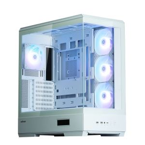 Zalman кутия Case ATX - P50 DS White - Digital Display, Addressable RGB