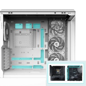 Zalman кутия Case ATX - P50 DS White - Digital Display, Addressable RGB