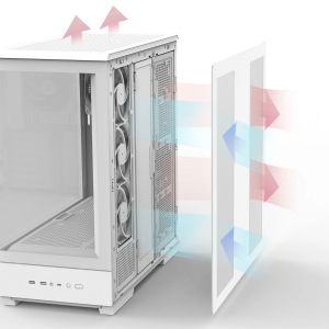 Zalman кутия Case ATX - P50 DS White - Digital Display, Addressable RGB