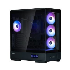 Zalman Case ATX - P50 DS Black - Digital Display, Addressable RGB