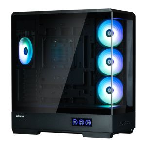 Zalman Case ATX - P50 DS Black - Digital Display, Addressable RGB