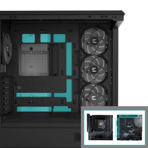 Zalman Case ATX - P50 DS Black - Digital Display, Addressable RGB