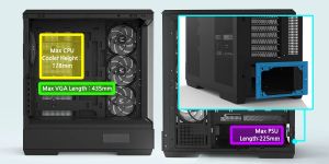 Zalman Case ATX - P50 DS Black - Digital Display, Addressable RGB