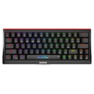 Marvo Wireless Gaming Mechanical keyboard Hecate 61WR Black - KG962W-R - Bluetooth 5.0, 63 keys