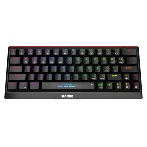 Marvo Wireless Gaming Mechanical keyboard Hecate 61WR Black - KG962W-R - Bluetooth 5.0, 63 keys