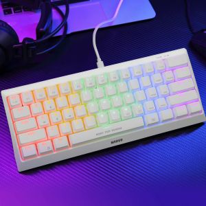 Marvo Gaming Mechanical keyboard 61 keys TKL Hecate 61R WH - KG962G White - RED switches, RGB