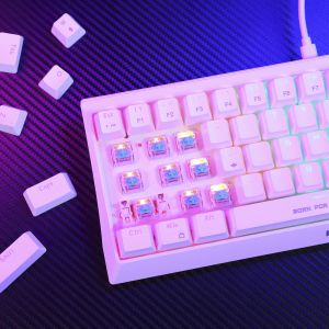 Marvo Gaming Mechanical keyboard 61 keys TKL Hecate 61R WH - KG962G White - RED switches, RGB