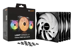 be quiet! комплект вентилатори Fan Pack 3-in-1 3 x 140mm - LIGHT WINGS LX 140mm PWM high-speed Triple-Pack