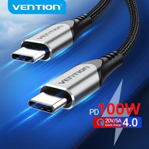 Vention Кабел USB 2.0 Type-C to Type-C - 2.0M Black 5A Fast Charge - TAEHH