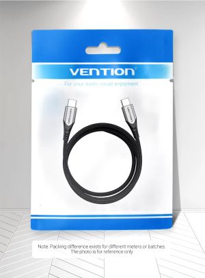 Vention Кабел USB 2.0 Type-C to Type-C - 2.0M Black 5A Fast Charge - TAEHH