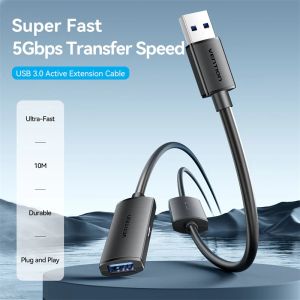 Vention Кабел удължение USB 3.0 AM / AF Active Extension Cable 5M Black - CBMBJ