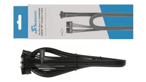 Seasonic модулен кабел Modding Cable 600W Black 90 degree - PCIe 5.0 12VHPWR - SS-2x8P-90-12V-2x6-600-BK