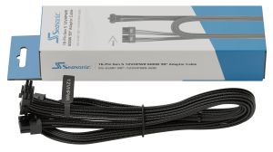 Seasonic модулен кабел Modding Cable 600W Black 90 degree - PCIe 5.0 12VHPWR - SS-2x8P-90-12V-2x6-600-BK