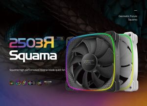 Geometric Future Squama 2503R, REVERSE Fan, 120mm, ARGB, Black