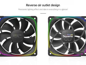 Geometric Future Squama 2503R, REVERSE Fan, 120mm, ARGB, Black