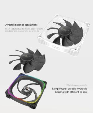 Geometric Future Squama 2503R, REVERSE Fan, 120mm, ARGB, Black