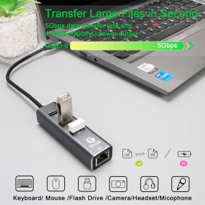 VCom докинг станция Docking USB Type-C to USB3.0 x 3 + LAN - DH311B