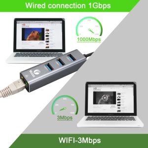 VCom докинг станция Docking USB Type-C to USB3.0 x 3 + LAN - DH311B