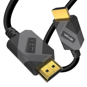 VCom HDMI v2.1 M / M 2.0m  - 8K Dolby Vision HDR, Black/Grey - CG805-2.0m