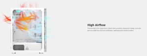 Montech кутия X3 MESH, Mid-tower Case, TG, 6 fixed RGB Fans, White